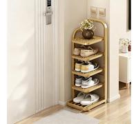 ZSCNYHMT Étagère À Chaussures Verticale, Meuble À Chaussuress Haute Verticale en Métal, Rangement Chaussures Gain De Place, pour Entrée, Coin(Gold,10.3 * 10.6 * 31.5in)