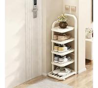 ZSCNYHMT Étagère À Chaussures Verticale, Meuble À Chaussuress Haute Verticale en Métal, Rangement Chaussures Gain De Place, pour Entrée, Coin(White,10.3 * 10.6 * 31.5in)