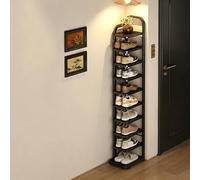 ZSCNYHMT Étagère À Chaussures Verticale, Meuble À Chaussuress Haute Verticale en Métal, Rangement Chaussures Gain De Place, pour Entrée, Coin(Black,10.3 * 10.6 * 63in)
