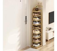ZSCNYHMT Étagère À Chaussures Verticale, Meuble À Chaussuress Haute Verticale en Métal, Rangement Chaussures Gain De Place, pour Entrée, Coin(Gold,10.3 * 10.6 * 56.7in)