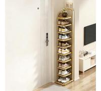 ZSCNYHMT Étagère À Chaussures Verticale, Meuble À Chaussuress Haute Verticale en Métal, Rangement Chaussures Gain De Place, pour Entrée, Coin(Gold,10.3 * 10.6 * 63in)