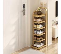 ZSCNYHMT Étagère À Chaussures Verticale, Meuble À Chaussuress Haute Verticale en Métal, Rangement Chaussures Gain De Place, pour Entrée, Coin(Gold,10.3 * 10.6 * 37.8in)