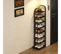 ZSCNYHMT Étagère À Chaussures Verticale, Meuble À Chaussuress Haute Verticale en Métal, Rangement Chaussures Gain De Place, pour Entrée, Coin(Black,10.3 * 10.6 * 50.4in)