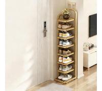ZSCNYHMT Étagère À Chaussures Verticale, Meuble À Chaussuress Haute Verticale en Métal, Rangement Chaussures Gain De Place, pour Entrée, Coin(Gold,10.3 * 10.6 * 50.4in)