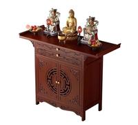 ZSCNYHMT Table D’autel Bouddhiste，Sanctuaire De Bouddha，Armoire D'Autel avec Un Grand Bureau，Présentoir en Bois，pour Les Bougies, L'Encens, Plantes(Sandalwood Red,80 * 40 * 100cm)