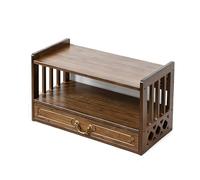 ZSCNYHMT Table De Sanctuaire Bouddhiste，Armoire D'autel De Bouddha en Bois，Sanctuaire Sculpté Chinois，for Bouddha Guanyin, Dieu De La(Walnussfarben,52 * 25 * 28cm)