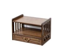 ZSCNYHMT Table De Sanctuaire Bouddhiste，Armoire D'autel De Bouddha en Bois，Sanctuaire Sculpté Chinois，for Bouddha Guanyin, Dieu De La(Walnussfarben,42 * 25 * 28cm)