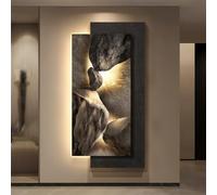 ZSCNYHMT Tableau Mural 3D LED Lumineux avec télécommande, Tableau décoratif à Texture grès, décoration Murale 3D texturée pour Paysage Salon, Chambre et Couloir(A,35.4 * 70.8in)
