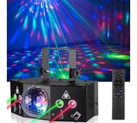 ZSETG Boule Disco Lumineuse à Quatre Lumières, avec Télécommande, Compatible DMX, 3 Modes Et Divers Effets Lumineux, Idéale pour Les Bars, Clubs, Karaokés, Anniversaires Et Autres Lieux