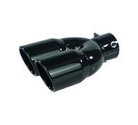 ZSGHJA Embouts D'éChappement Embout D'échappement Arrière Universel À Double Barillet pour Voiture 63 Mm Silencieux, Sortie en Titane Noir Acier Inoxydable Tuyaux d'échappement(Black Straight)
