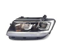 ZSGHJA Feux Phares Lentille Voiture Ensemble Phare Avant Et Pare-chocs Pour VW Pour Tiguan 2017 2018 2019 2021(L)