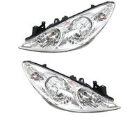 ZSGHJA Feux Phares Lentille Voiture Pour Peugeot 307 2004 2005 2006 2007 2008 2 Pièces Phare Avant Pare-chocs Ensemble De Assy