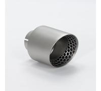 ZSGHJA Pot D'Échappement Voiture 1 Pièce De Tuyau D'échappement en Nid d'abeille Creux Mat en Acier Inoxydable 304, Buse De Tuyau D'échappement Décorative Queue Gorge(In54-out89mm)