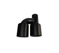 ZSGHJA Pot D'Échappement Voiture 1 Tuyau D'échappement Double 2,5 Pouces Diamètre Extérieur 3,5 Pouces 4 Pouces Embout Silencieux Arrière Universel Voiture Queue Gorge(89mm-Right)