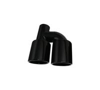 ZSGHJA Pot D'Échappement Voiture 1 Tuyau D'échappement Double 2,5 Pouces Diamètre Extérieur 3,5 Pouces 4 Pouces Embout Silencieux Arrière Universel Voiture Queue Gorge(102mm-left)