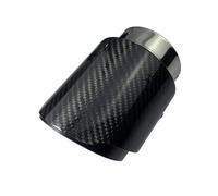 ZSGHJA Pot D'Échappement Voiture 1pc Entrée 86mm Embout D'échappement Tuyau Silencieux Mat Fibre Carbone Entrée Voiture Noir pour BMW X5 F15 E70 X6 F16 Queue Gorge(Black Glossy)