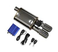 ZSGHJA Pot D'Échappement Voiture Silencieux De Voiture, Kit De Tuyau D'échappement À Commande Électrique, Angle De Soupape Réglable, Buse en Carbone Queue Gorge(Left 76MM6)