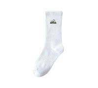 ZSHDLHLS Chaussettes 4 Paires De Basket-Ball Mi-Boue Masculin pour Hommes Sport en Coton Blanc-Snow Mountain Pairs-Taille Unique