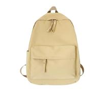 ZSHDMBD Sac à Dos Noir Solide L'école L'épreuve De L'eau Épaule Loisirs Unisex Style Minimaliste-khaki