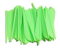 ZSHJG 100Pcs Plumes de Chasse en Plastique 3 Pouces Fletching Vanes en Plastique pour Les Flèches de Bricolage (Vert)