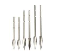 ZSHJG 12pcs Tir à l'arc Pointe de flèche Insert de Chasse Pointe de flèche Broadhead de Pratique Pointe en Acier Inoxydable pour Arbre de Flèche ID 3.2mm (100grain)