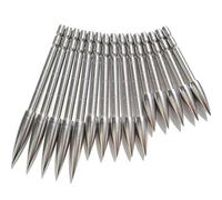 ZSHJG 12pcs Tir à l'arc Pointe de flèche Insert de Chasse Pointe de flèche Broadhead de Pratique Pointe en Acier Inoxydable pour Arbre de Flèche ID 4.2mm (150grain)