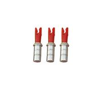 ZSHJG 20 Sets Flèche Nocks Aluminium Pins avec Plastique Nocks Fit ID 6.2mm Flèche Arbre (Rouge)