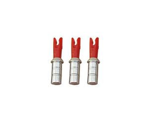 ZSHJG 20 Sets Flèche Nocks Aluminium Pins avec Plastique Nocks Fit ID 6.2mm Flèche Arbre (Rouge)