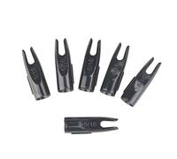 ZSHJG 50Pcs Tir à l'arc Flèche Encoches Plastique 5/16" Chasse Plastinock Flèche Encoches Shaft Accessoires d'extrémité (Noir)