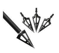 ZSHJG 6pcs Tir à l'arc Flèche Tête Chasse Pointes de Flèches Lames 100 Grains Broadheads Flèche Conseils Têtes de Flèche pour la Chasse Arc et flèches