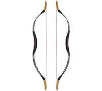 ZSHJG Arc Long Traditionnel à la Main en Bois en Cuir Longbow 25-40 lbs Arc Recurve Tir a l'arc Arc de Chasse Arc à la Main Mongole Pratique de tir à l'arc (Type 2, 30lbs)