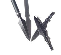 ZSHJG Tir à l'arc Broadheads 200 Grain Chasse Traditionnelle Flèche Vis à tête cylindrique Flèche Points (6 pièces)