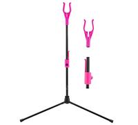 ZSHJG Tir à l'arc Support d'arc Recourber Support d'arc Pliable Bowstand en Portant Arc Accessoire (Rose)