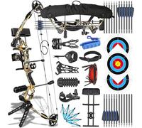 ZSHJGJR Ensemble Arc à poulies 34 Pouces Kit Arc Compound 40 Livres Tir à l'arc Arc de Chasse Adulte Set de Arc a poulies Sac avec Accessoires Débutant Plein air