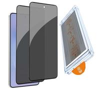 ZSHMJMJ Lot de 2 films de protection d'écran anti-espion pour Samsung Galaxy S25 Edge, en verre trempé anti-espion à 28° avec kit de retrait de poussière auto-aligné, support de déverrouillage