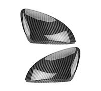 ZSHYTWE 2 Pièces Coque De Rétroviseur Pour VW Pour Golf MK7 7.5 GTI 7R Aspect Carbone/noir Brillant/chrome Mat Couverture Miroir Couvre Casquettes Séquentiel se tourner vers Lampe(Carbon Look Black)