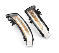 ZSHYTWE Clignotant Dynamique Pour Mercedes Pour Benz W204 W176 W212 CLA A B C E S GLA GLK CLS Classe Rétroviseur Indicateur Séquentiel se tourner vers Lampe(Smoked black)