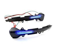 ZSHYTWE Clignotant Dynamique Séquentiel Pour Siège Pour Leon Iii Mk3 5f 13-18 Pour Ibiza Kj Mk5 V Pour Arona 17-18 Voyant De Rétroviseur Latéral Séquentiel se tourner vers Lampe(Blue and yellow)