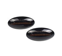 ZSHYTWE Clignotant Pour Suzuki Pour Swift Pour Jimmy Pour Vitara SX4 Pour Alto Voiture Marqueur Latéral Dynamique Eau Qui Coule Lumière Une Paire Séquentiel se tourner vers Lampe(Smoked Black)