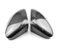 ZSHYTWE Coque Rétroviseur Coques De Rétroviseurs pour VW pour Golf 8 VIII MK8 2021, ABS, Noir Brillant/Aspect Carbone Coques Rétroviseurs Voiture(No Side Assist-1)
