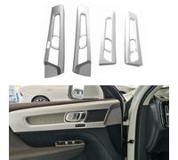 ZSHYTWE Couvercle Boîte À Gants Poignée Porte Intérieure Voiture XC40 Couvercle Panneau Bol Coque Garniture pour Volvo XC40 Pièces/Ensemble 2018-2021 ABS 4 4 Poignée Porte Latérale(Argent Mat)