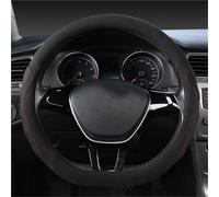 ZSHYTWE Couvre Volant Housse Volant Voiture Cuir Vache suédé 36cm, Taille S pour Suzuki pour Alto Couvre Volant Voiture(Black D)