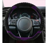 ZSHYTWE Couvre Volant Housse Volant Voiture Peluche d'hiver Forme D, pour Kia K5 2021, pour Ceed GT, pour Stonic, pour Proceed Couvre Volant Voiture(Violet)