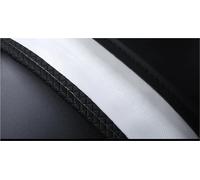 ZSHYTWE Couvre Volant Voiture Housse De Volant en Cuir Antidérapante pour VW T4 T5 T6, Accessoires D'intérieur Volant De Voiture(Blanc)