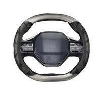 ZSHYTWE Couvre Volant Voiture pour Peugeot 208 208 GT E208 I II 2012~2023 Housse De Volant De Voiture Gel De Silice Cuir PU Accessoires Automobiles Antidérapants Volant De Voiture(B-Sliver)
