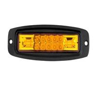 ZSHYTWE Feux freinage Barre Lumineuse De Travail À LED Encastrée 7 Pouces Feu Route Ambré Faisceau Large Recul Pare-chocs 12 V 24 Pour Remorque Cargo(1pc Amber Light)