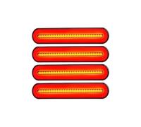 ZSHYTWE Feux freinage Feu Arrière De Freinage À LED 12V 24V Clignotant Automatique Feu De Circulation Diurne Pour Camion Lourd Remorque Camionnette(4pcs Tail Light)