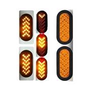 ZSHYTWE Feux freinage Feu arrière de tracteur 6 pouces indicateur frein pour camion pour Volvo 12 V 24 feu à LED(2pcs Yellow Light)