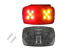ZSHYTWE Feux freinage Feu de gabarit latéral bicolore 12/24V LED Feux pour remorque camion fourgonnette tracteur camping-car feu d'avertissement arrière(2pcs Signal Light)