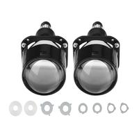 ZSHYTWE Feux freinage Phare LED à argenté/noir lentille de projecteur blanche 25 pouces H4 H7 9005 9006 adaptateur montage pour phares voiture deux(2pcs Headlight Lens)